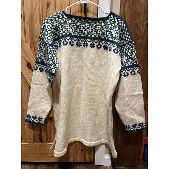 STOWE WOOLENS Vermont Handcrafted 100% Wool Women’s Sweater Large - Picture 7 of 8